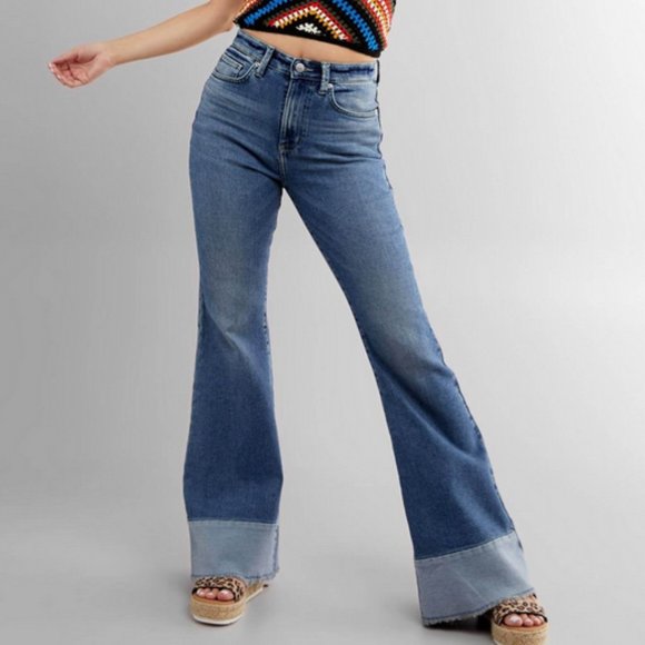 modern bell bottom jeans